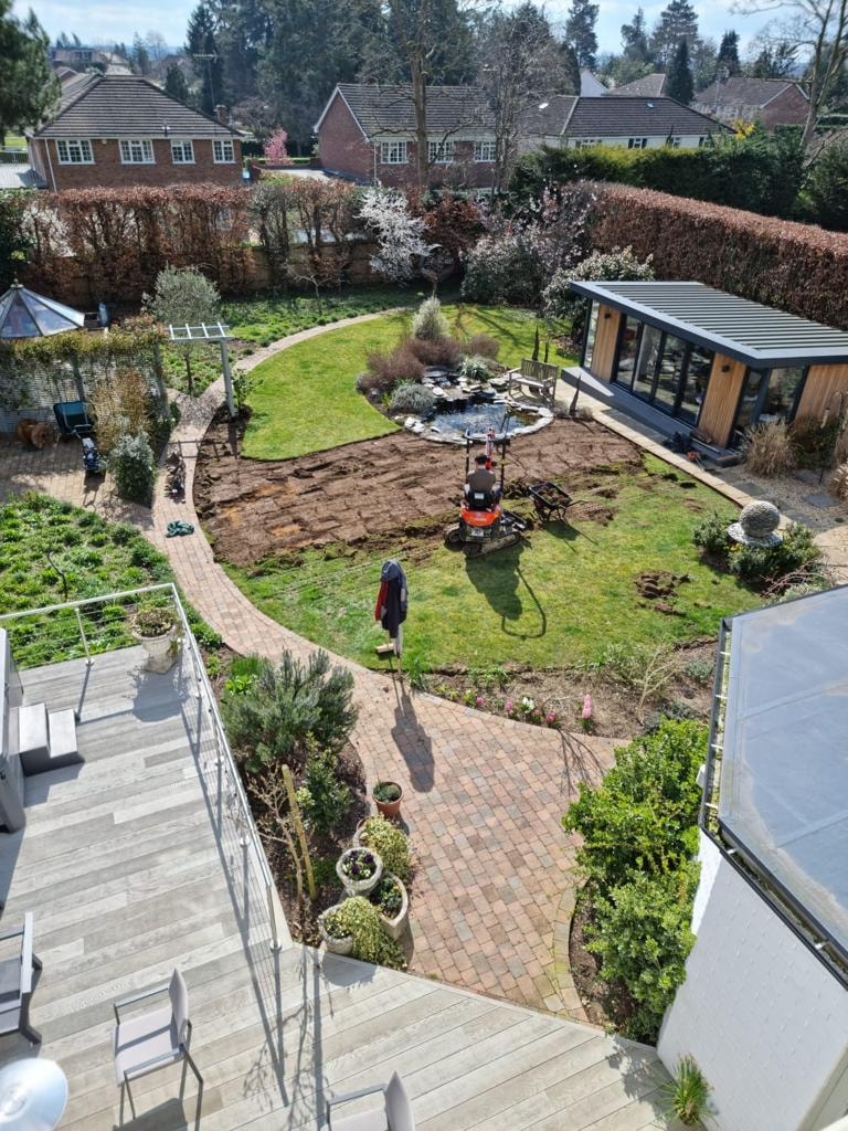 Professional landscaping craftsmanship